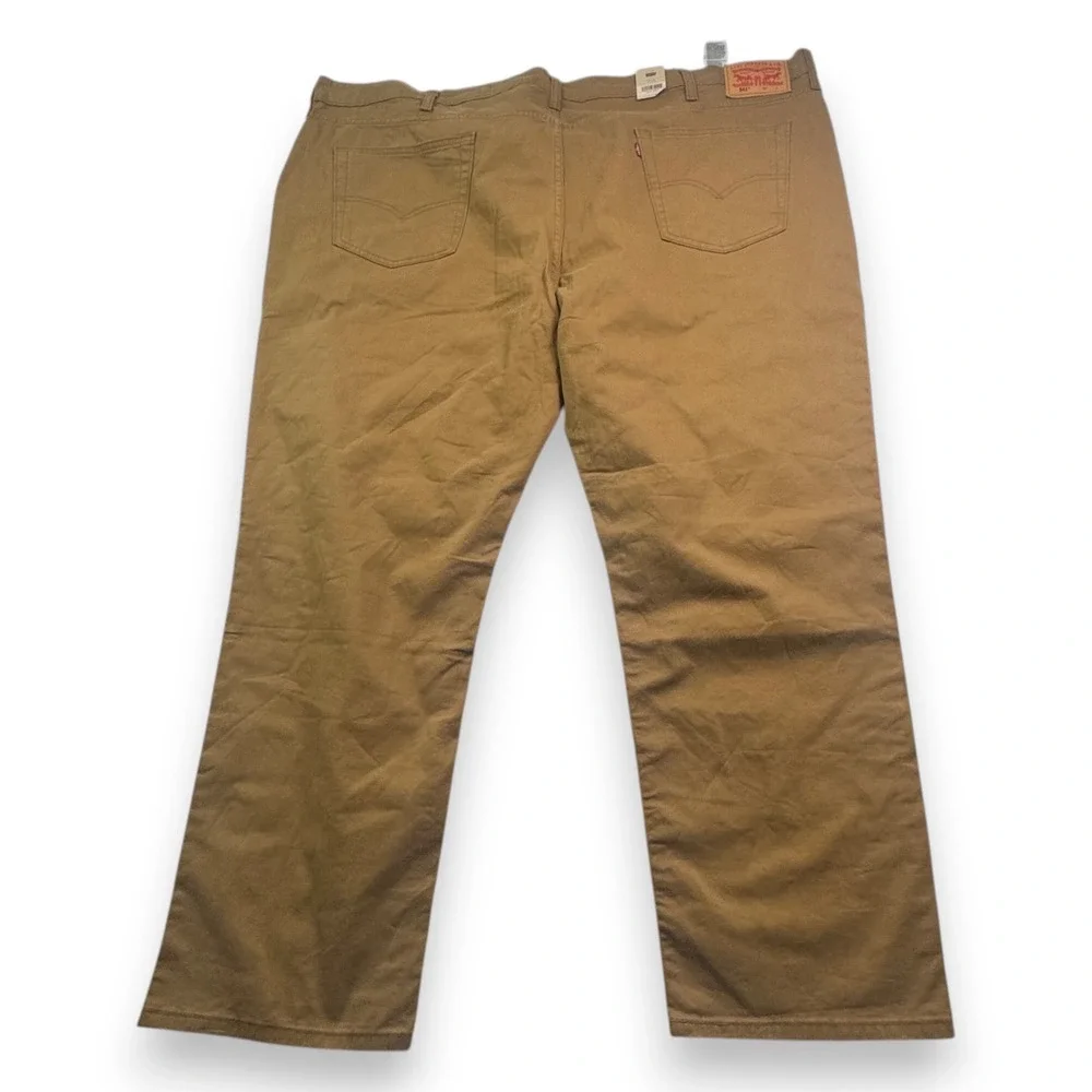 Levis 541 Athletic Taper Pants Mens 52x32 British Khaki Brown Stretch Twill NEW